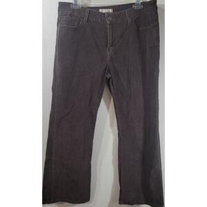 Levi's 515 Brown Corduroy Bootcut Flat Front Pants 14P Lightweight Soft Stretch
